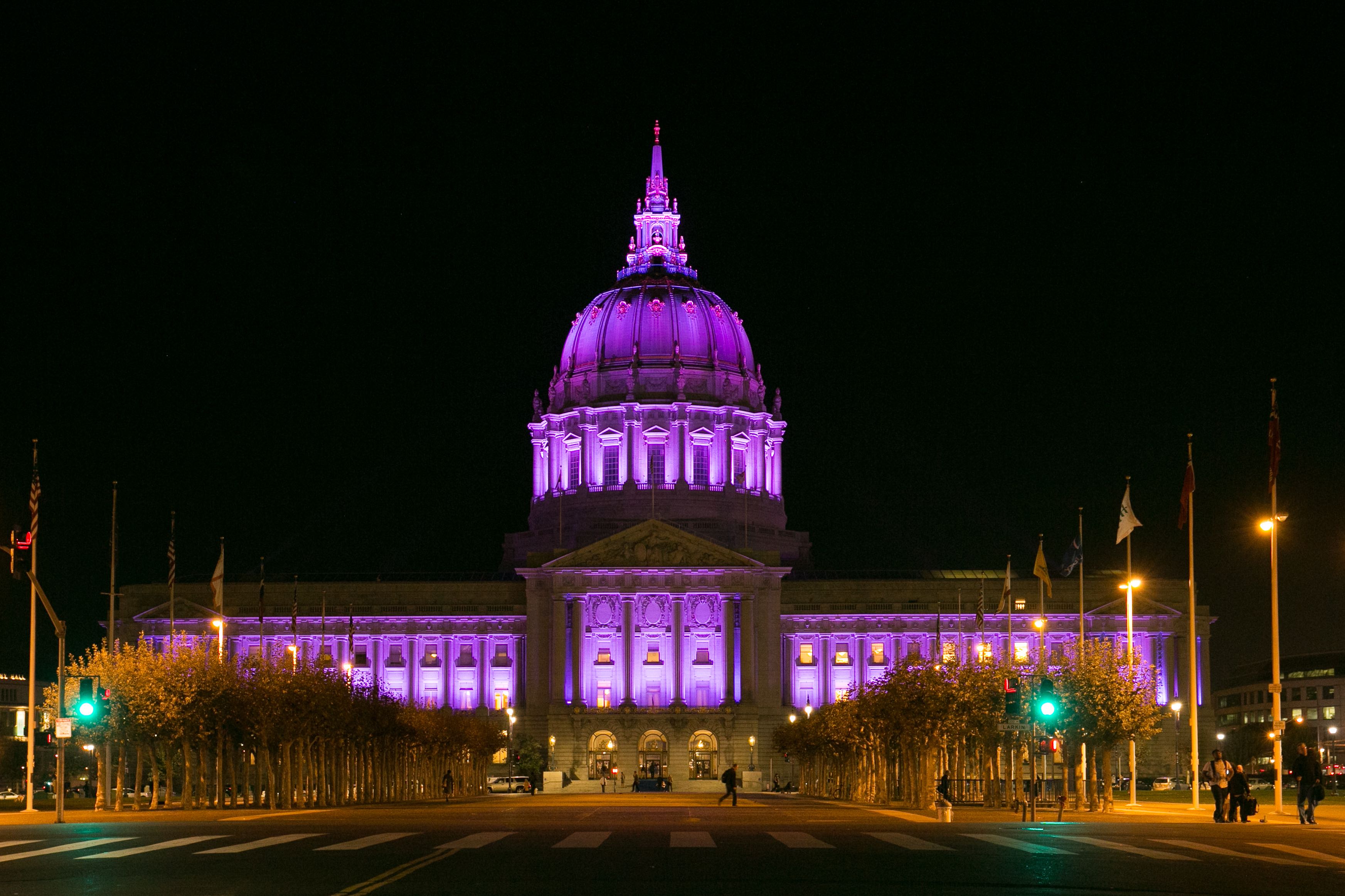 City Hall lit purple for world prematurity day