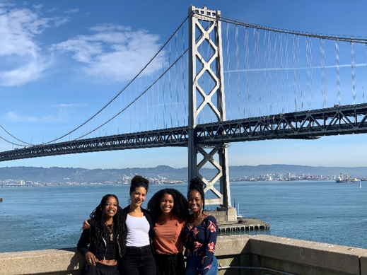 Expecting Justice Staff by the Golden Gate bridge