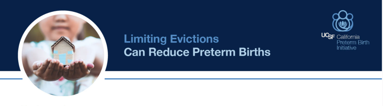 Evictions impact preterm birth rates - one pager